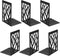 MSDADA Bookends, Book Ends for Shelves, Bookends for Office, Book Ends for Heavy Books, Book Shelf Holder Stand Home Decorative?Metal Bookend Supports, Book Stoppers, Black(3 Pairs)
