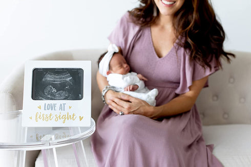 Tiny Ideas Love at First Sight Sonogram Keepsake Photo Frame, Ultrasound Photo Frame for Baby Girl or Baby Boy