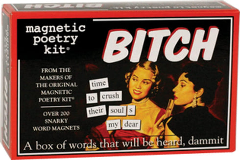 Magnetic Poetry - Bitch Kit - Words for Refrigerator - Write Poems and Letters on the Fridge - Made in the USA