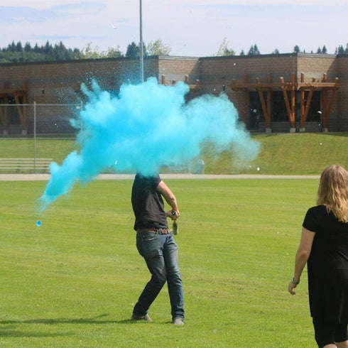 Gender Reveal Baseball with Pink and Blue Powder