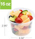 Glotoch 48 Pack 16 oz. (2 Cups) Plastic Food and Drink Storage Containers Set with Lids - Microwave, Freezer & Dishwasher Safe Eco-Friendly, BPA-Free, Reusable & Stackable
