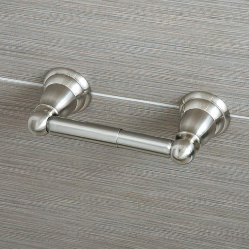 Amazon Basics AB-BR834-SN Classic Standard Toilet Paper Holder, Spring, Satin Nickel
