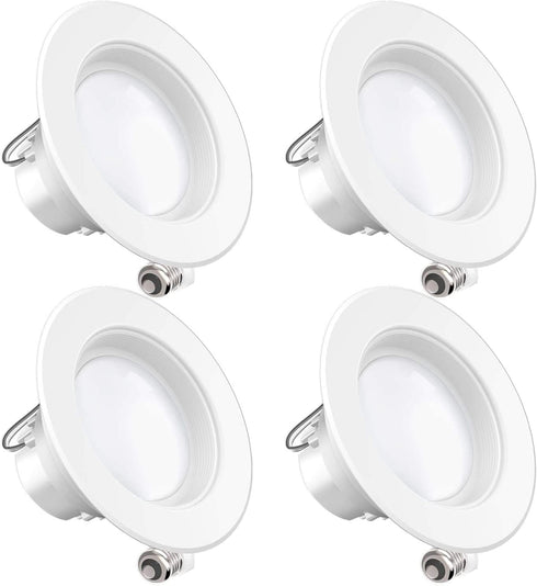 Sunco Lighting 4 Inch LED Can Lights Retrofit Recessed Lighting, Baffle Trim, Dimmable, 3000K Warm White, 11W=60W, 660 LM, Damp Rated, Replacement Conversion Kit UL Energy Star Listed 4 Pack