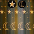 Curtain Lights 138 LEDs USB and Battery Powered Moon Star Window Fairy String Lights with 8 Flashing Modes for Bedroom, Home, Garden, Wedding, Christmas Party Decoration2