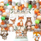 Woodland Baby Shower Woodland backdrop Fox Balloons Balloons Arch Welcome Baby Cake Topper,Woodland Creatures Banner Fawn Animal Friends Felt Garland Baby Shower Party Supplies Decorations Woodland Gender Reveal