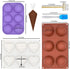 3 Types Of Chocolate Bomb Mold Hot Cocoa Bomb Mold Kit 2 Large&Small 6 Holes Sphere Ball Molds 1 Heart Silicone Molds Round For Making Hot Chocolate Bombs Candy Mousse Cake Pudding Baking Tools