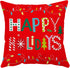 Neatee Living Merry Christmas Pillow Covers 20x20 Set of 4 Velvet Cases Red Green Xmas Holiday Throw Soft Tree Cushion for Outdoor Home Bed Sofa Couch(20 Inch)