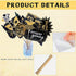 36 Pieces Gold Birthday Photo Booth Props, Large Gold Birthday Party Photobooth Props with Glitter for Girl Woman Birthday Parties Supplies (Black, Gold)