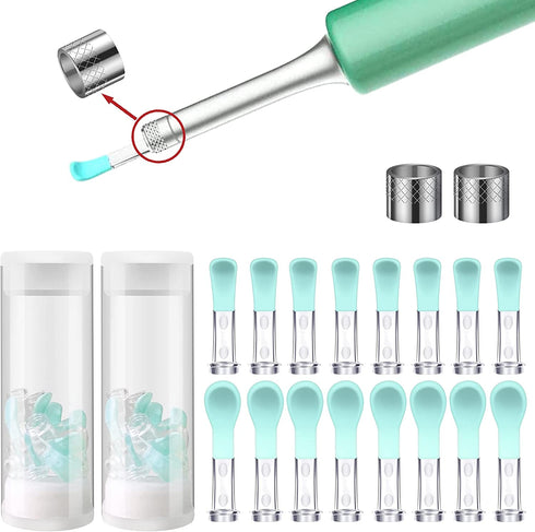 Bebird Ear Cleaner Replacement Tips, 16 Pieces Waterproof Silicone Ear Spoon for Ear Wax Removal Endoscope, BEBIRD Original Ear Cleaner Tips for M9 Pro/X11 Pro/C3 Pro/K10/X17 Pro/T5 (Latest Version)