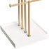 Amazon Basics Four-Tier Jewelry Tree Stand - White/Brass