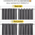 NICETOWN Light Reducing Curtain Panels Window Draperies - (Grey Color) 52x84 inch, 2 Pieces, Insulating Room Darkening Drapes for Bedroom