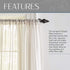 Elrene Home Fashions Hampton Stripe Sheer Window Curtain, 52" x 84" (1 Panel), Linen