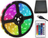 Entiqi LED Strip Lights Battery Powered, 6.5FT/2M RGB LED Light Strip SMD5050 60 LEDs Rope Lights Color Changing Flexible LED Strip Kit for Home Bedroom DIY Party Indoor Outdoor
