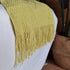 LOMAO Knitted Throw Blanket with Tassels Bubble Soft Lightweight Blanket Textured Lightweight Throws for Couch Cover Home Decor (Lemon Yellow, 50x60)