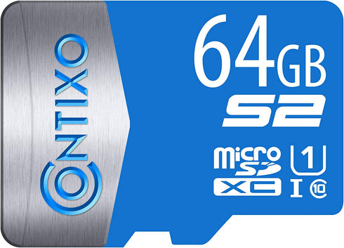 Contixo Micro SD Memory Card - Compatible with Cell Phone, Tablet, Drones, Headphone, Camera, SD Memory Card Up to 95MB/s (64 GB)
