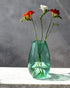 CASAMOTION Glass Vase for Home Decor Hand Blown Seeded Glass Bumpy Flower Vase Table Centerpiece for Kitchen,Wedding Party Decoration for Living Room,Green 8.7 inch Height