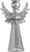 Amosfun Christmas Tree Topper Angel Treetop Silver Angle Tree Topper Christmas Decoration Treetop Figure Christmas Decor Treetop Ornament