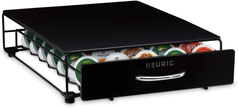 Keurig Under Brewer Storage Drawer, Coffee Pod Storage, Holds Upto 35 Keurig K-Cup Pods, Black