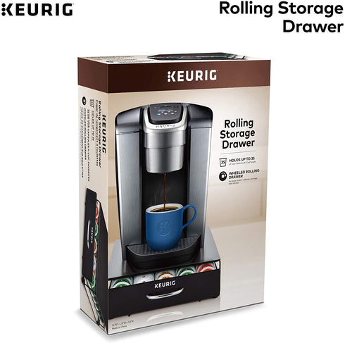 Keurig Under Brewer Storage Drawer, Coffee Pod Storage, Holds Upto 35 Keurig K-Cup Pods, Black