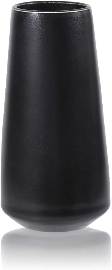 Ceramic Flower Vase for Home Décor Office Decoration, 6 Inch, Matte Black