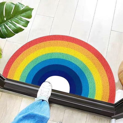 Door Mat Rainbow Pet Durable Welcome Mat Non-Slip Floor Front Doormat Resist Dirt Rug for Indoor Outdoor Easy to Clean (Rainbow 1, 40*80cm)