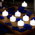 1000 Pieces Artificial Fake Rose Petals with 24 Pieces Flameless LED Tea Lights Candles for Romantic Night, Valentine's Day, Wedding Flower Decoration, Anniversary, Honeymoon (Blue)