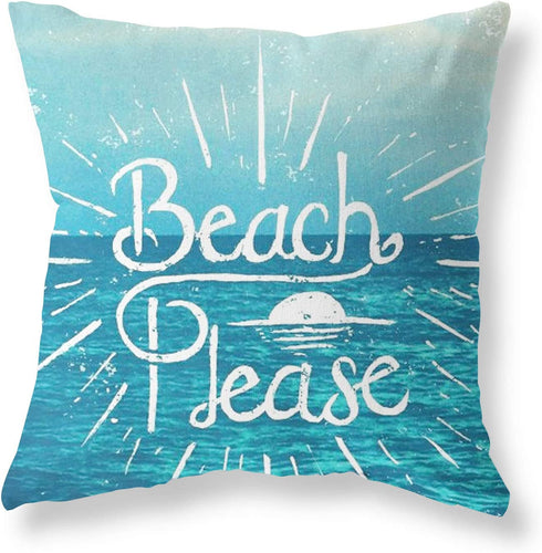 Pack of 4 Decorative Throw Pillow Covers 18x18 Inch Blue Ocean Theme Pillowcases Square Outdoor Cushion Cover Wood Grain Sea Anchor Printing Pillows Covers Home Decor Sofa Car Bedroom Pillow Cover