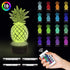 Lampeez Pineapple 3D Night Light with Remote Control, 16 Colors Chaning 4 Flashing Mode, Birthday Xmas Valentine's Day Gift Idea for Boys Girls