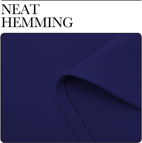 NICETOWN Curtains for Bedroom, Blackout Draperies, All Season Thermal Insulated Solid Rod Pocket Top Blackout Curtains & Drapes for Kid's Room (Navy Blue, 1 Pair, 42 x 63 Inch)