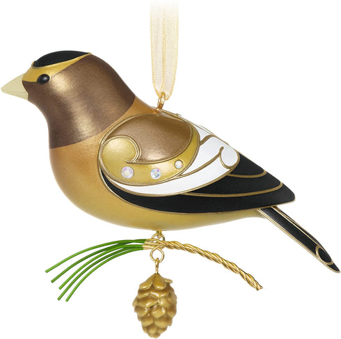 Hallmark Keepsake Christmas Ornament 2021, 2.87 in, The Beauty of Birds Evening Grosbeak