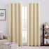 HOMEIDEAS Blackout Curtains for Bedroom 52 X 96 Inch Long 2 Panels Set Beige Room Darkening Curtains/Drapes, Soundproof Thermal Grommet Window Curtains for Living Room