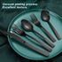 Bestdin 20-Piece Matte Black Silverware Set, Premium Stainless Steel Flatware Cutlery Set for 4, Spoons and Forks Set Includes Knife/Fork/Spoon, Dishwasher Safe