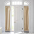 PONY DANCE Sidelight Door Curtain - Blackout Patio Panel Top and Bottom Rod Pocket French Door Curtain for Privacy Bonus Tiebacks, 25 x 72-inch, Biscotti Beige, Single Piece