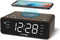 REACHER Alarm Clock Radio with Wireless Charging & USB Charger, Large LED Dimmable Display, 2 Wake Up Sounds, Adjustable Volume, FM Radio, Sleep Timer, Battery Backup for Bedroom, Office (Wood Grain)
