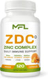 CDZ + Ginger + Lysine + Turmeric |Vitamin C 500mg| Vitamin D3 10,000 IU(250mcg)| Zinc Complex 50 mg| Turmeric 100mg| Lysine 100 mg| Ginger 100 mg| Vegetarian Capsules| 120 Servings