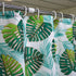Ufaitheart 42 x 65 Inch Short Shower Curtain Fabric Bathroom Shower Curtain Sets Tropical Leaf Design, Green and OrangeRed
