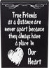 JennyGems True Friends At A Distance Are Never Apart Sign, Friend Gifts, Going Away Gifts For Friends, Long Distance Friendship Sign, 6x8 Inches Wood Wall Hanging, Friends Desk Plaque