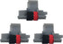 IR-40T Ink Roller, Black and Red Compatible with Canon P23-DH V Calculator, Casio HR-100TM, HR-150TM (3 Pack)