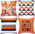 WLNUI Set of 4 Decorative Pillow Covers 20x20 Inch Orange Geometric Modern Throw Pillow Covers Home Sweet Home Decorative Square Cushion Case for Sofa Couch Chair Farmhouse Home Decor