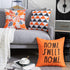 WLNUI Set of 4 Decorative Pillow Covers 20x20 Inch Orange Geometric Modern Throw Pillow Covers Home Sweet Home Decorative Square Cushion Case for Sofa Couch Chair Farmhouse Home Decor