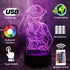 Japan Anime Monkey D. Luffy 3D LED Illusion Night Light 7 Colors Desk Lamp Home Bedroom Decor Child Birthday Christmas Kids Toys(Monkey D. Luffy)