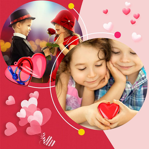 35 Pack Valentine Friendship Bracelet Zipper Sensory Bracelet Fidget Toys Valentines Day Pre Filled Hearts with Valentine Cards for Valentines, Birthday, Goodie Bags, Pinata Filler, Classroom Rewards