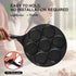 Nonstick Pancake Pan For Kids-pancake Griddle With 7-mold Design-KRETAELY Mini Pancake Maker With 100% PFOA Free Coating-black