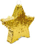 Small Gold Foil Star Pinata for Kids Birthday Party, Baby Shower (13 x 13 x 3 In)