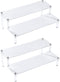 BYCY 2 Pack 2-Tier Clear Acrylic Display Stand Display Shelf for Dessert Jewels Figurines, Clear Cupcake Stand - 2 Pack (12" 6.9" 4.25")