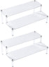 BYCY 2 Pack 2-Tier Clear Acrylic Display Stand Display Shelf for Dessert Jewels Figurines, Clear Cupcake Stand - 2 Pack (12" 6.9" 4.25")