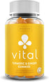 Vital Turmeric Gummies with Curcumin C3 Complex - First Gummy with Curcumin C3 - Made with Ginger for Joint and Inflammation Support - Tasty Alternative to Capsules, 60 Ct