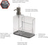 Spectrum Diversified Hexa Sponge & Brush Kitchen Organizer with Refillable Soap Pump, Sponge & Dish, Easy-Clean Sink Organization & Dish Brush Holder with Removable Base, Clear/Gray