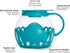 Ecolution Patented Microwave Micro-Pop Popcorn Popper, Borosilicate Glass, 3-in-1 Lid, Dishwasher Safe, BPA Free, 3 Quart Family Size, Teal