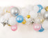 PapaKit Deluxe DIY Balloon Garland Set | 100 pc Assorted Balloons (12ft) | Decorating Strip, Adhesive, Tying Tool | Gender Reveal Mother to Be Baby Shower Party Decoration (Twinkle Little Stars)